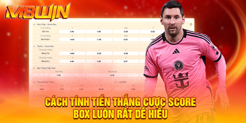 Cách tính tiền thắng cược score box luôn rất dễ hiểu