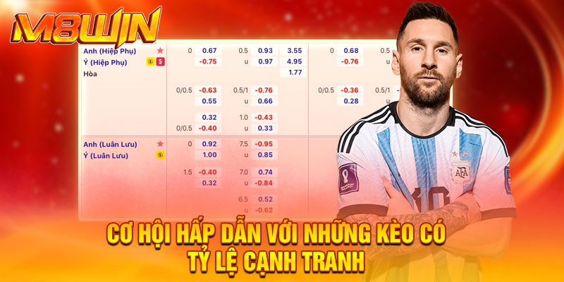 Cơ hội hấp dẫn với những kèo có tỷ lệ cạnh tranh