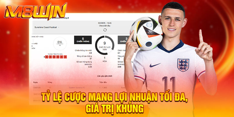 Tỷ lệ cược mang lợi nhuận tối đa, giá trị khủng